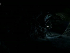 Kamberský v jeskyni