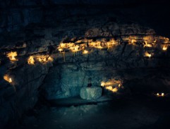 Osvětlená část jeskyně