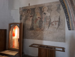 Freska v duchovní části areálu hradu
