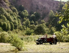 Příjezd na natáčení