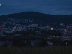 Noční záběr na Zlín